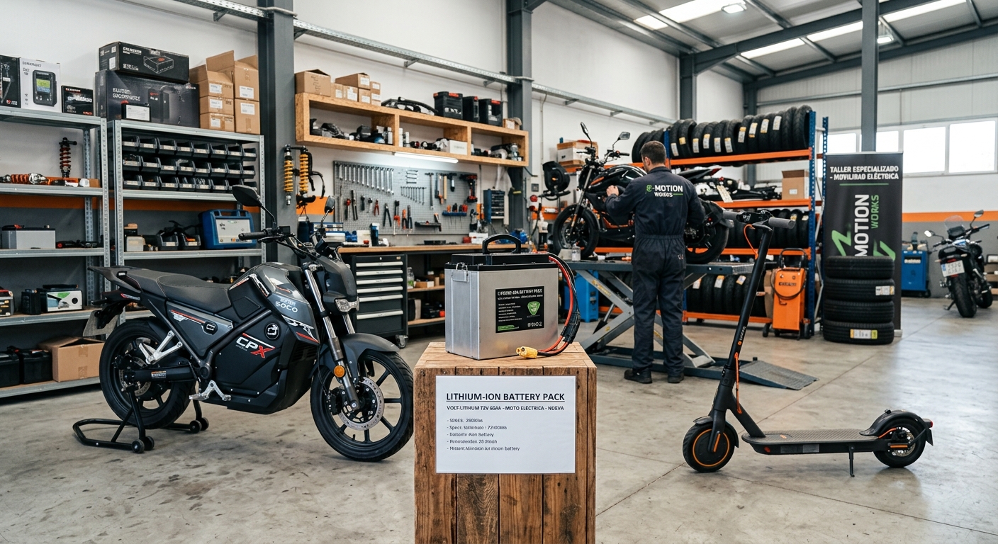 Baterías y repuestos para motos eléctricas